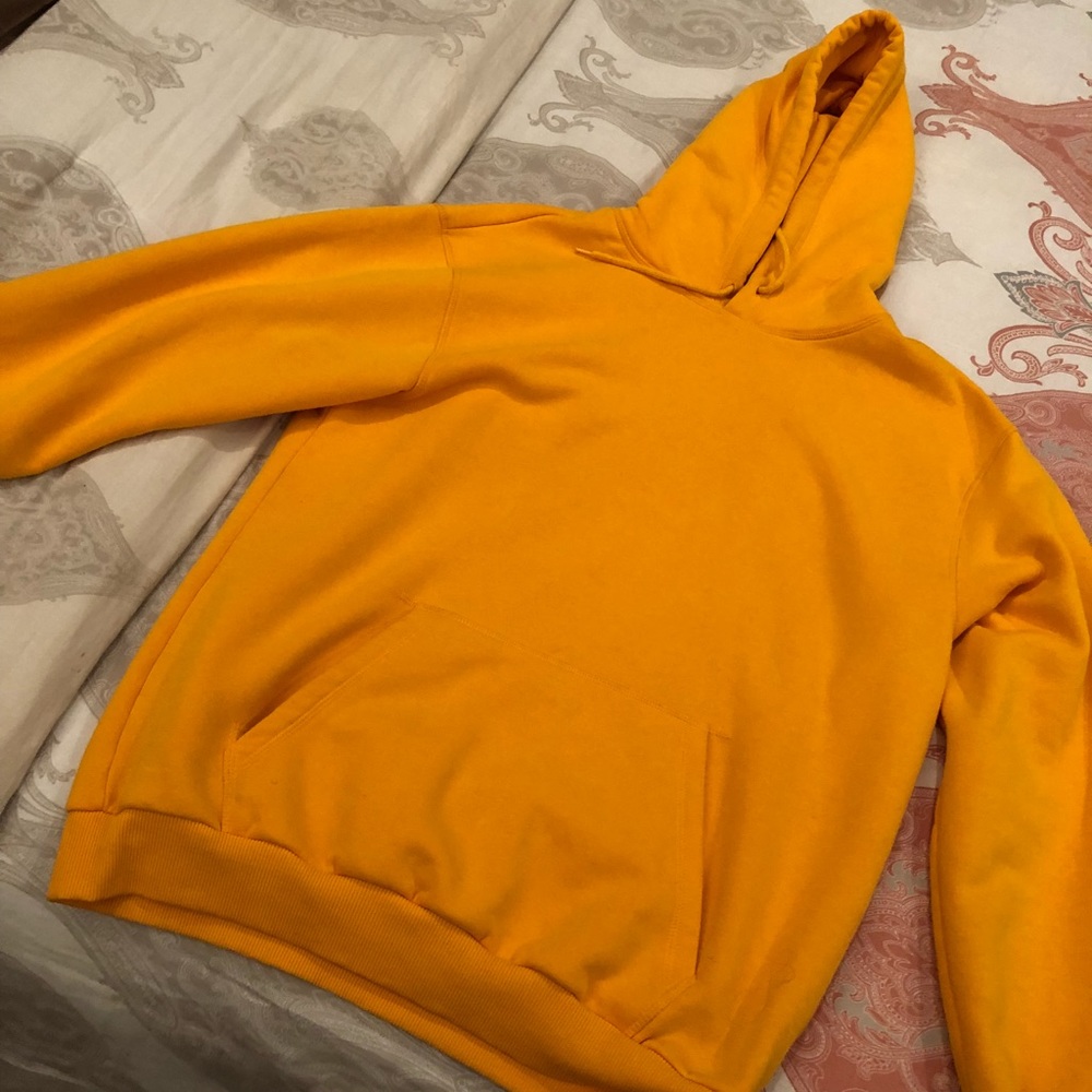 H&M yellow hooded sweatshirt